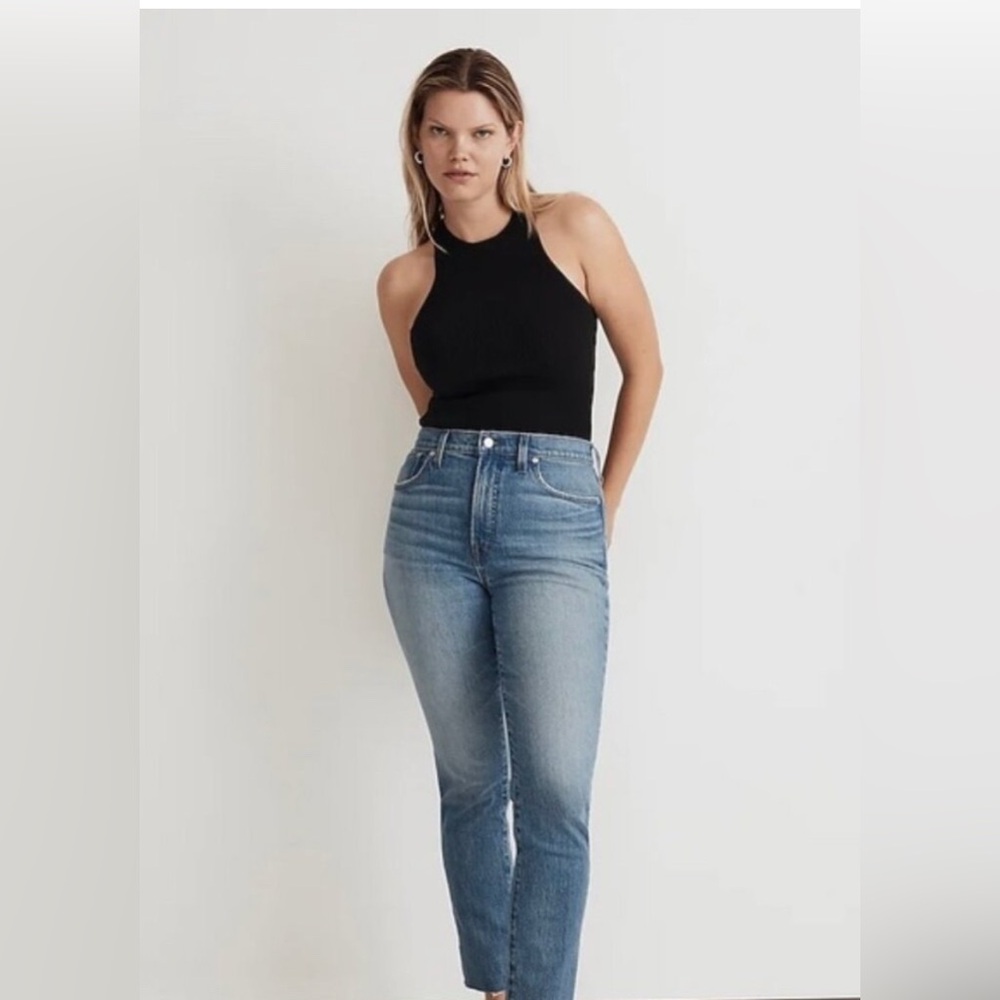 Madewell LIGHTWEIGHT Perfect Vintage Crop Jean Light Medium Wash, Size 29 EUC